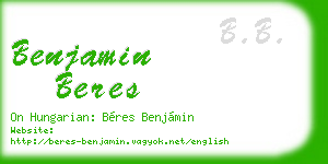 benjamin beres business card