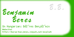 benjamin beres business card